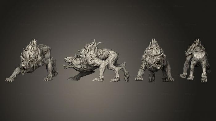 Figurines heroes, monsters and demons (Swamp Garm C, STKM_7801) 3D models for cnc