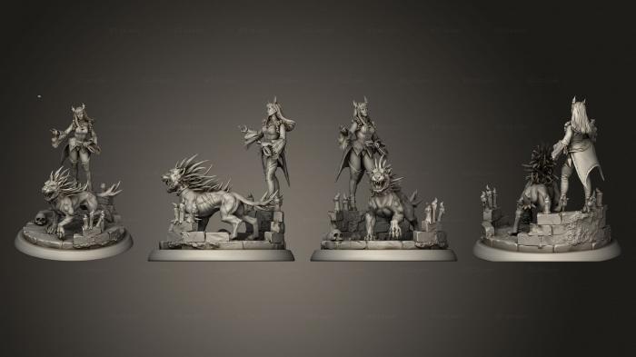 Статуэтки герои, монстры и демоны (Таверна Злая Собака, STKM_7864) 3D модель для ЧПУ станка
