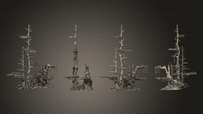 Статуэтки герои, монстры и демоны (Мертвый Рождественский Лес, STKM_7918) 3D модель для ЧПУ станка