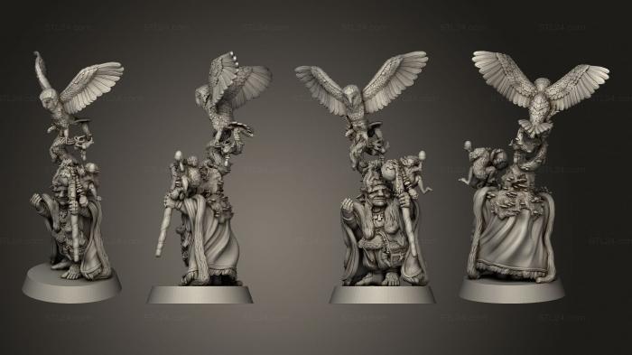 Figurines heroes, monsters and demons (The Druid 3, STKM_7923) 3D models for cnc