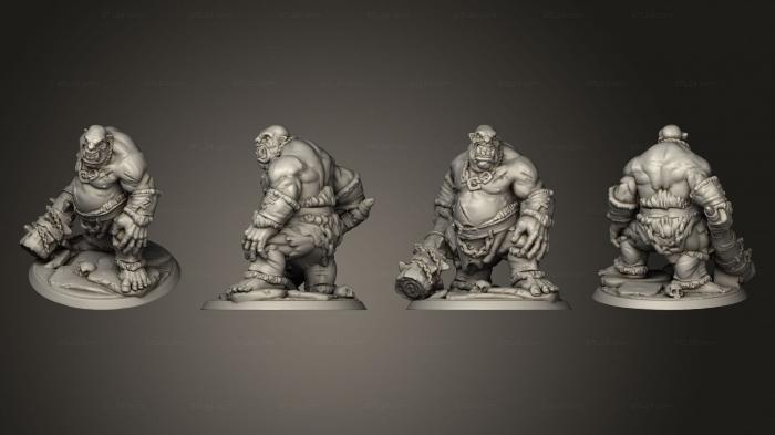 Figurines heroes, monsters and demons (The Horde Ogres Set of 4, STKM_7945) 3D models for cnc