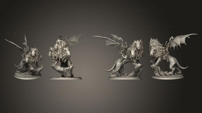 Статуэтки герои, монстры и демоны (Воинство Демоникуса Мармекка на Керберусе 1, STKM_7953) 3D модель для ЧПУ станка