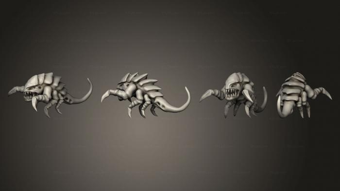 Figurines heroes, monsters and demons (The Makers Cult Space Bug Parasitez leg 1 002, STKM_7962) 3D models for cnc