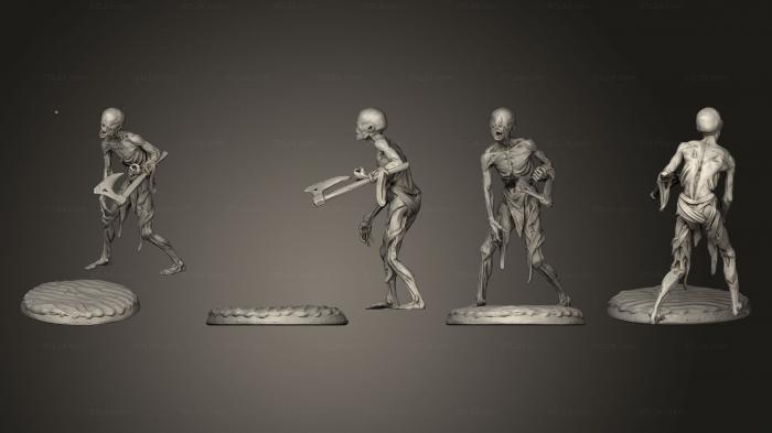 Figurines heroes, monsters and demons (The Reess Zombie 12, STKM_7975) 3D models for cnc
