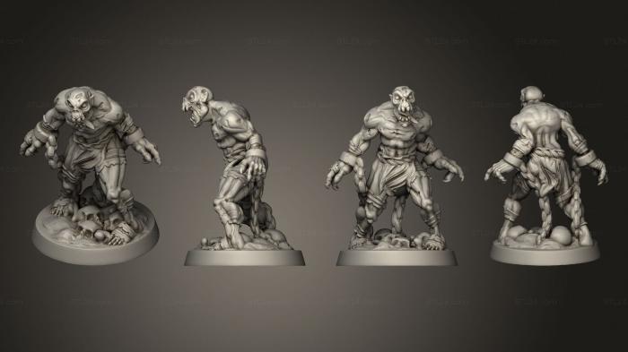 Figurines heroes, monsters and demons (The Undead Ghouls Set of 3, STKM_7986) 3D models for cnc