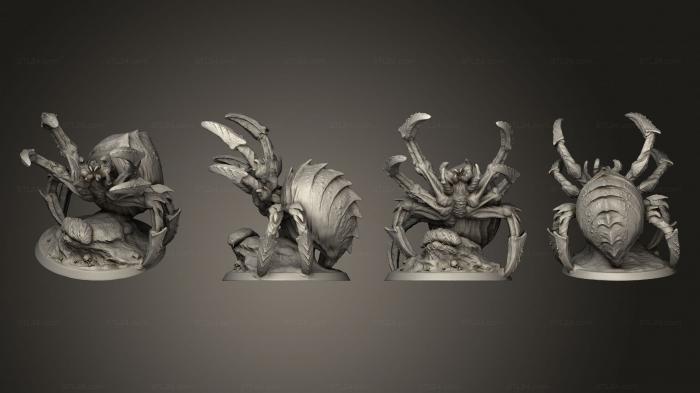 Figurines heroes, monsters and demons (The Wilderness Giant Spiders Set of 3, STKM_7994) 3D models for cnc