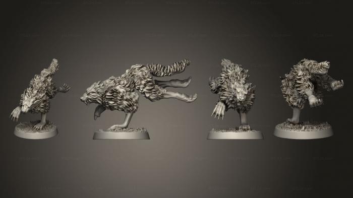 Figurines heroes, monsters and demons (The Wilderness Wolves, STKM_8000) 3D models for cnc