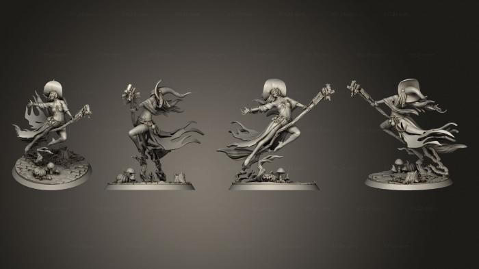 Статуэтки герои, монстры и демоны (Ведьмы 01, STKM_8001) 3D модель для ЧПУ станка