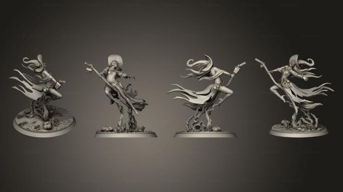 Статуэтки герои, монстры и демоны (Ведьмы 03, STKM_8003) 3D модель для ЧПУ станка