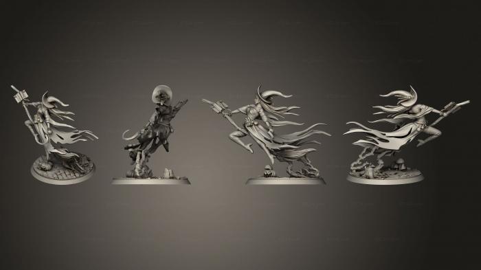 Figurines heroes, monsters and demons (The Witches 04, STKM_8004) 3D models for cnc