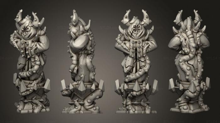 Статуэтки герои, монстры и демоны (Старинный Церковный Реквизит, Статуя, STKM_8025) 3D модель для ЧПУ станка