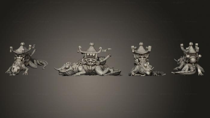 Figurines heroes, monsters and demons (Throwback Mount Lizard B, STKM_8035) 3D models for cnc