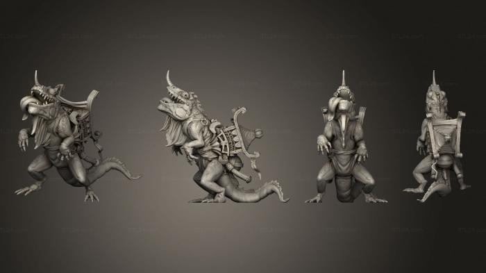 Figurines heroes, monsters and demons (Throwback Mount Lizard C, STKM_8036) 3D models for cnc