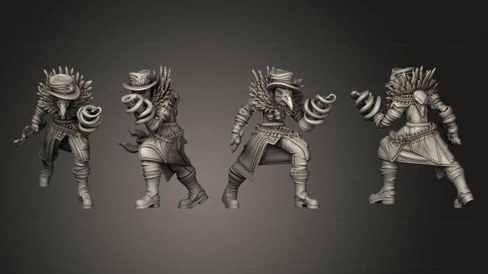 Figurines heroes, monsters and demons (Throwback Sorcerer Demon Hunter A 1, STKM_8040) 3D models for cnc