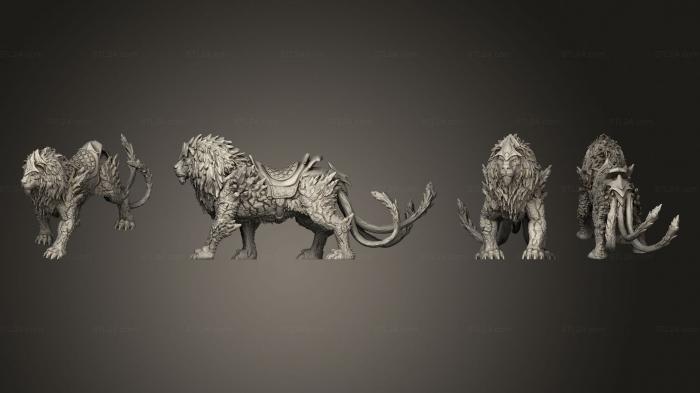 Статуэтки герои, монстры и демоны (Гора Громового Льва Большая, STKM_8047) 3D модель для ЧПУ станка