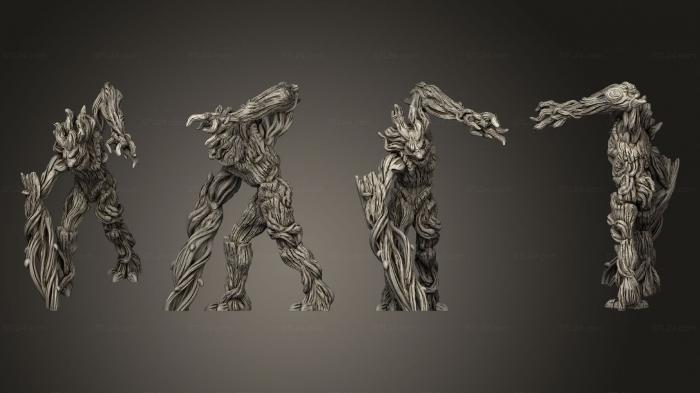 Статуэтки герои, монстры и демоны (Треант, STKM_8092) 3D модель для ЧПУ станка