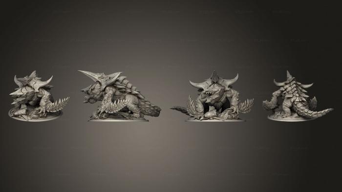 Статуэтки герои, монстры и демоны (Черепаха-Дракон, STKM_8105) 3D модель для ЧПУ станка