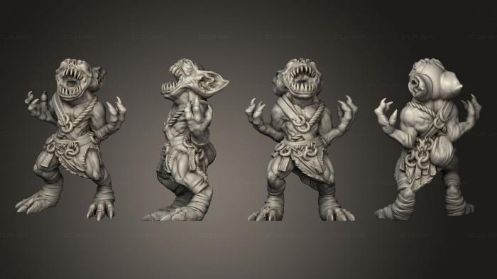 Figurines heroes, monsters and demons (Tusklands Gremlin 1 no Base, STKM_8116) 3D models for cnc