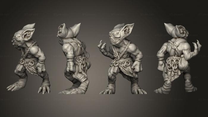 Figurines heroes, monsters and demons (Tusklands Gremlin 4 no Base, STKM_8122) 3D models for cnc