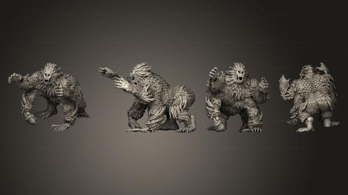 Figurines heroes, monsters and demons (Undead Girallon Attacking Large, STKM_8148) 3D models for cnc