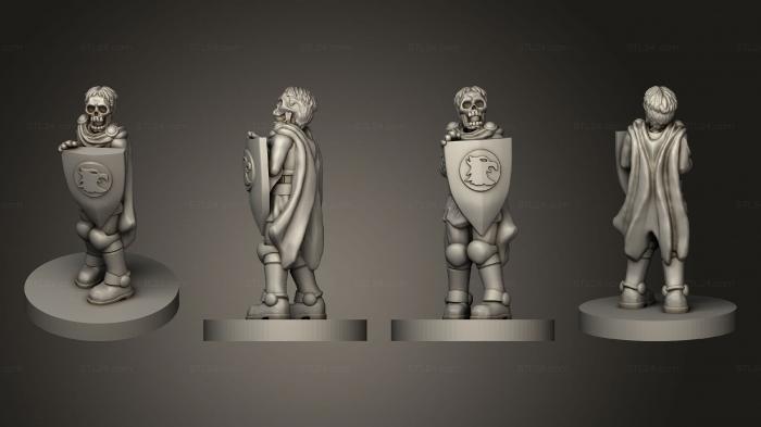 Статуэтки герои, монстры и демоны (Кавалер нежити - героев королевства, STKM_8153) 3D модель для ЧПУ станка
