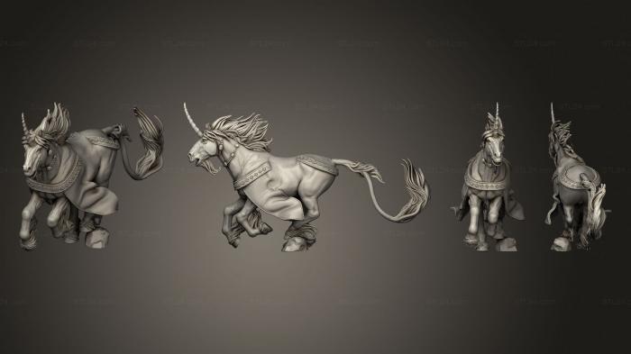 Figurines heroes, monsters and demons (Unicorn 1 Body 003, STKM_8177) 3D models for cnc