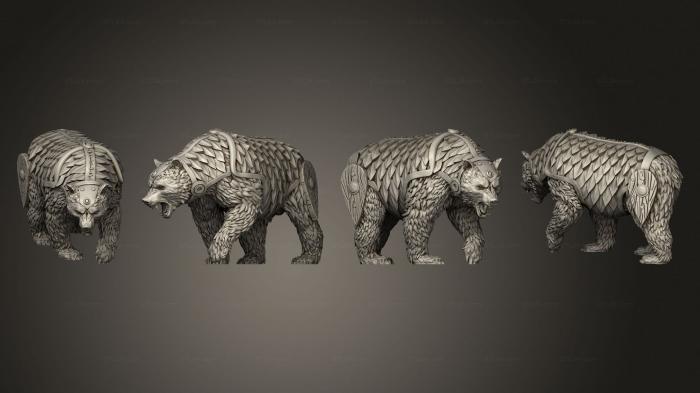 Статуэтки герои, монстры и демоны (Медведь Империи Медведицы Б, STKM_8184) 3D модель для ЧПУ станка