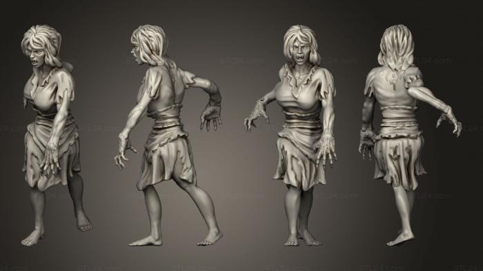 Figurines heroes, monsters and demons (Vampire Spawn Female, STKM_8195) 3D models for cnc