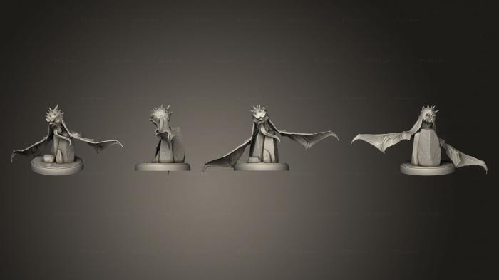 Статуэтки герои, монстры и демоны (Вампиры С Летающей Головой Spiky v 3, STKM_8216) 3D модель для ЧПУ станка