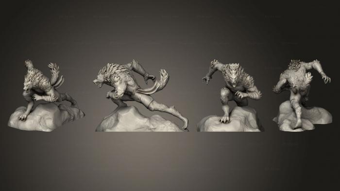 Figurines heroes, monsters and demons (Vampires Werewolf Cursed Running, STKM_8230) 3D models for cnc