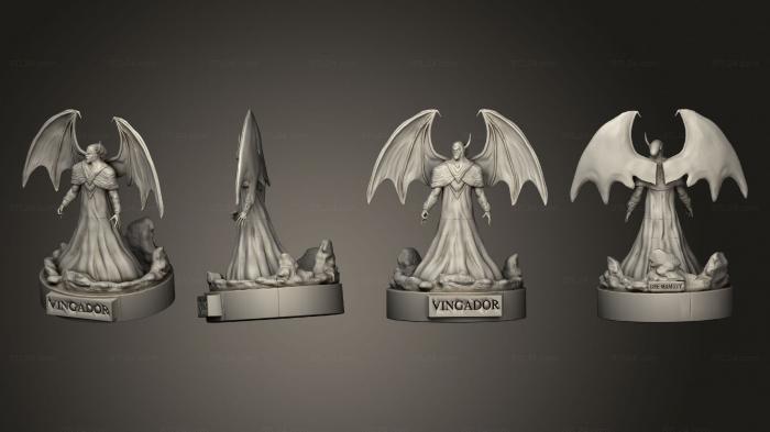 Статуэтки герои, монстры и демоны (VINGADOR, STKM_8260) 3D модель для ЧПУ станка