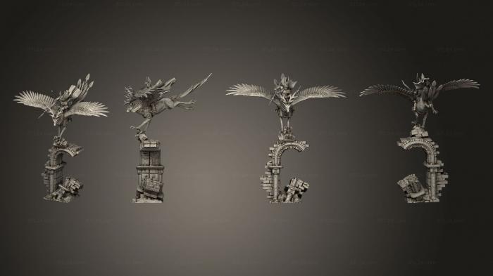 Figurines heroes, monsters and demons (W Knights Cloak, STKM_8292) 3D models for cnc