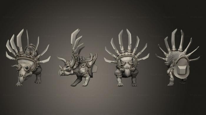 Figurines heroes, monsters and demons (Walk Armored Saddle, STKM_8297) 3D models for cnc