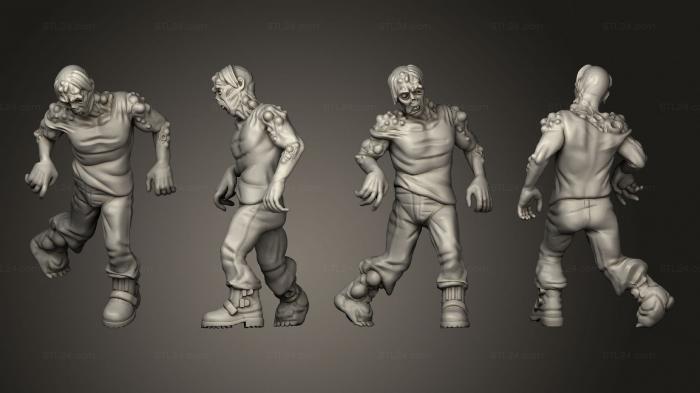 Figurines heroes, monsters and demons (Walker Zombie 01, STKM_8299) 3D models for cnc