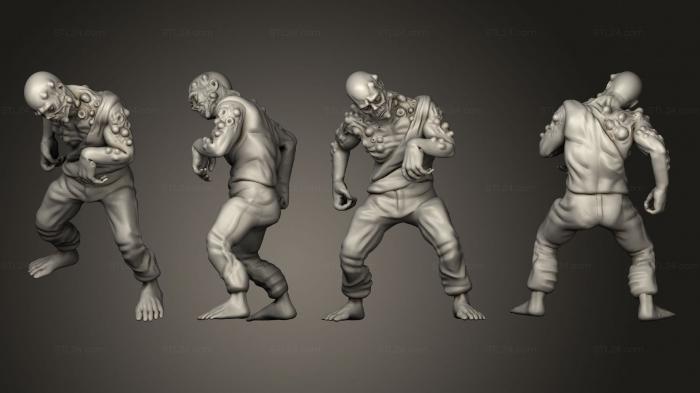 Figurines heroes, monsters and demons (Walker Zombie 03, STKM_8301) 3D models for cnc