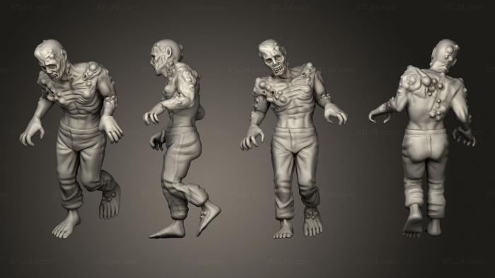 Figurines heroes, monsters and demons (Walker Zombie 09, STKM_8307) 3D models for cnc