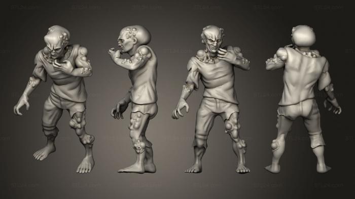 Figurines heroes, monsters and demons (Walker Zombie 13, STKM_8311) 3D models for cnc