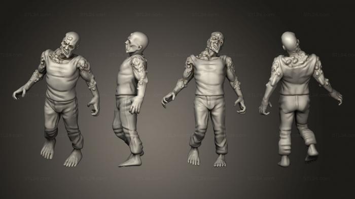 Figurines heroes, monsters and demons (Walker Zombie 15, STKM_8313) 3D models for cnc