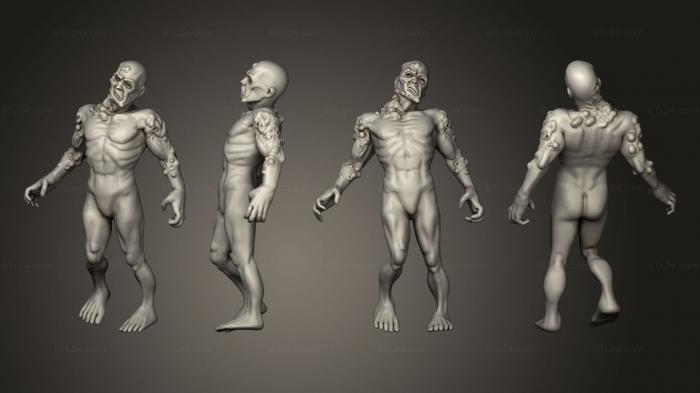 Figurines heroes, monsters and demons (Walker Zombie 16, STKM_8314) 3D models for cnc