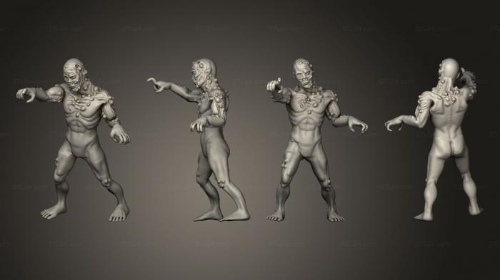 Figurines heroes, monsters and demons (Walker Zombie 18, STKM_8316) 3D models for cnc