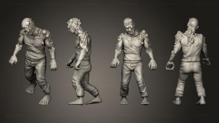 Figurines heroes, monsters and demons (Walker Zombie 19, STKM_8317) 3D models for cnc