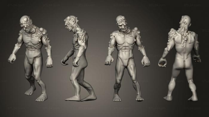 Figurines heroes, monsters and demons (Walker Zombie 20, STKM_8318) 3D models for cnc