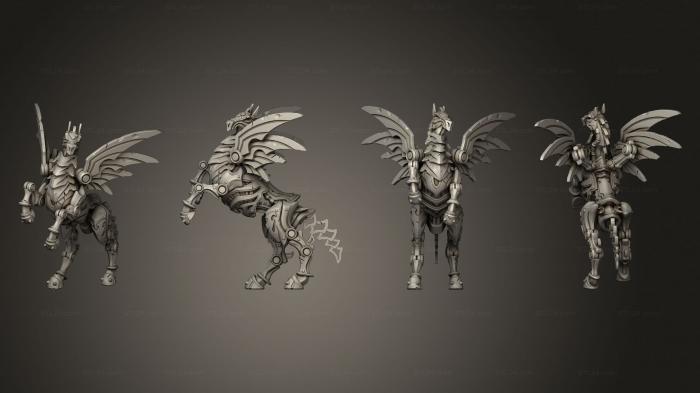 Статуэтки герои, монстры и демоны (Кованый Пегасс B 1, STKM_8347) 3D модель для ЧПУ станка