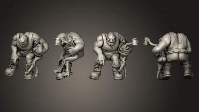 Статуэтки герои, монстры и демоны (Боевой молот 35, STKM_8373) 3D модель для ЧПУ станка