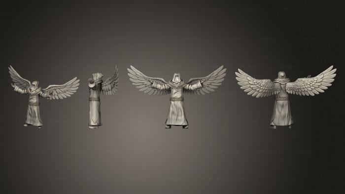 Статуэтки герои, монстры и демоны (Магия Ангела - Воина, STKM_8415) 3D модель для ЧПУ станка