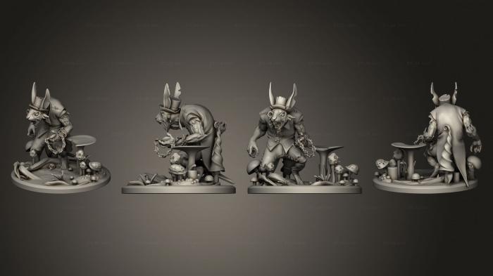 Статуэтки герои, монстры и демоны (Белый Кролик, STKM_8452) 3D модель для ЧПУ станка