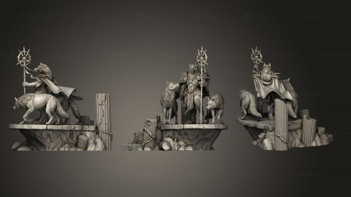 Figurines heroes, monsters and demons (White Werewolf 75, STKM_8457) 3D models for cnc