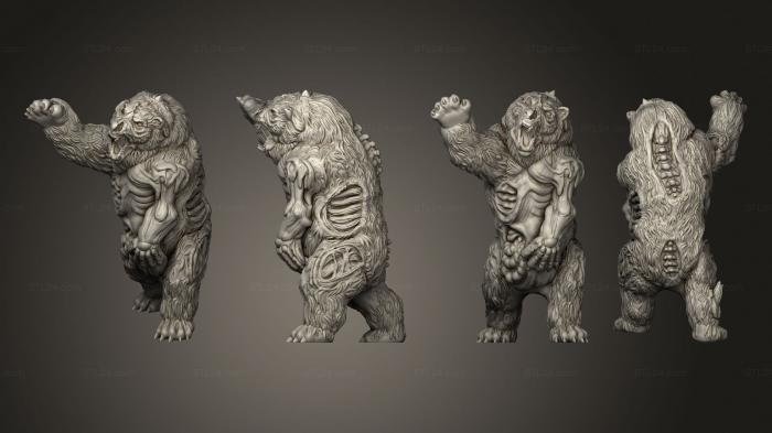 Статуэтки герои, монстры и демоны (Дикие места Зимнего прилива - Нежить, Медведь без опоры, STKM_8472) 3D модель для ЧПУ станка