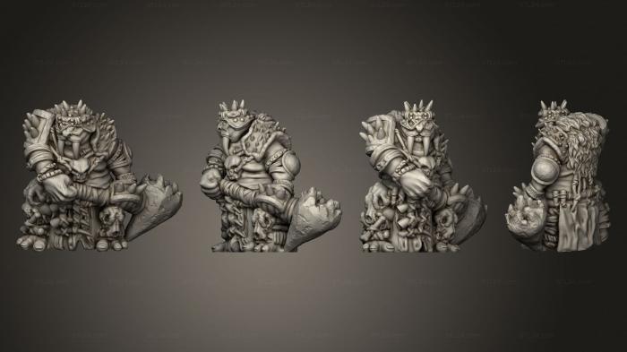 Статуэтки герои, монстры и демоны (Дикие места Зимнего прилива, Люди-моржи, Необоснованные, STKM_8473) 3D модель для ЧПУ станка