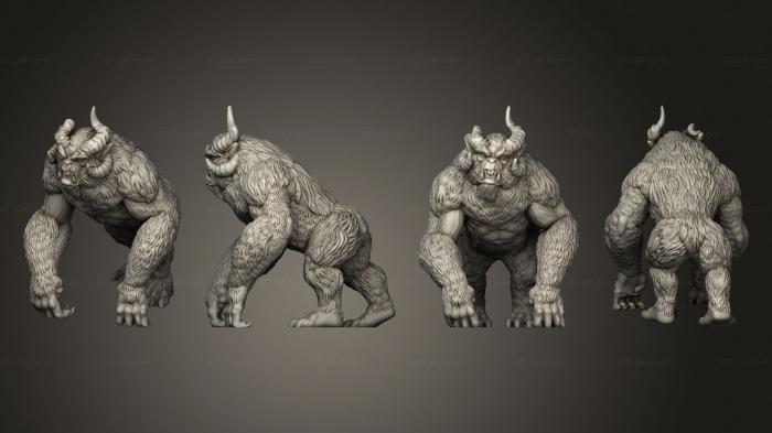 Figurines heroes, monsters and demons (Wilds of Wintertide Yeti A Unbased, STKM_8475) 3D models for cnc